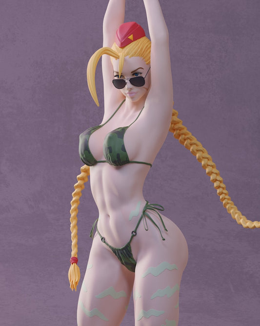 Street Fighter Bikini Cammy Figure Street Fighter Bikini Killer Bee Object 25CM