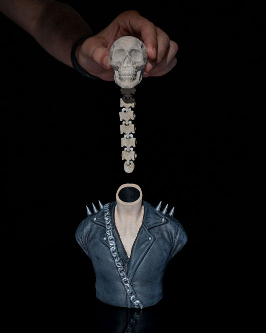 Halloween Totenkopf Bewegliche Tischdekorationsbüste 16CM