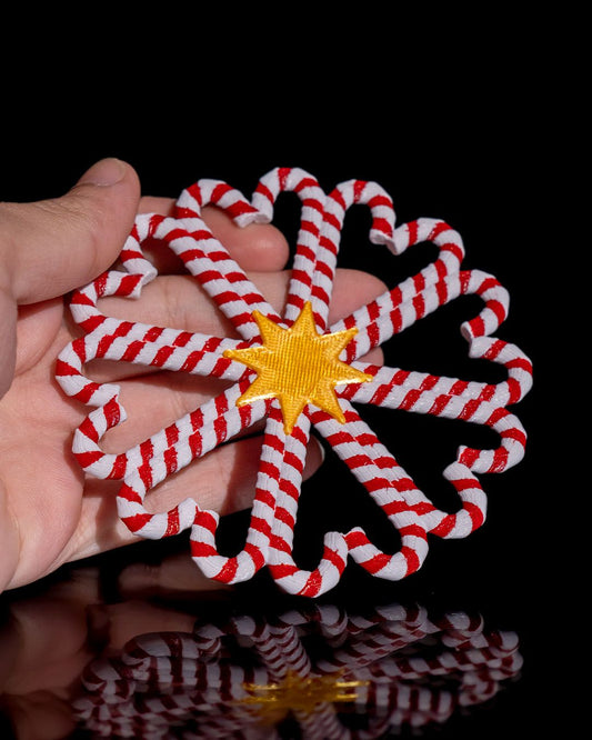 Zucker-Weihnachtsschmuck, Weihnachtsbonbon-Untersetzer 10CM