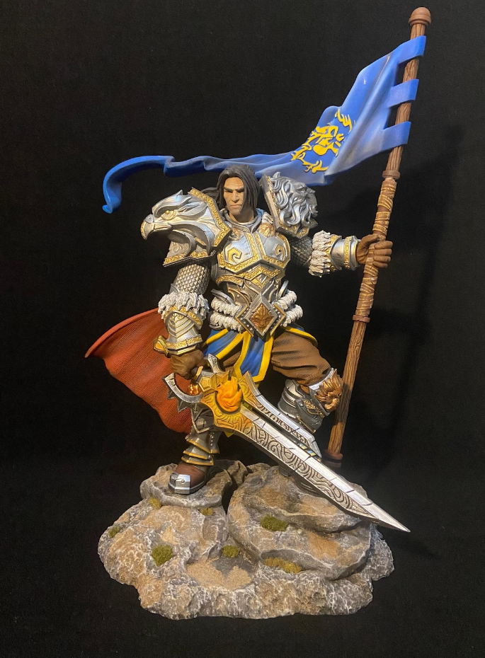 World of Warcraft Varian Wrynn Figur WOW Varian Wrynn Objekt 25CM Groß