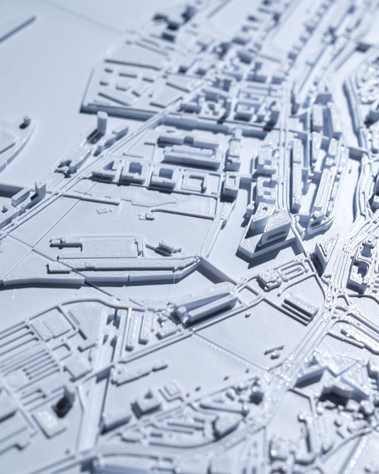 Hamburg 3D Stadtbild Dekorative Minimalistische Wandtafel Hamburg Tafel