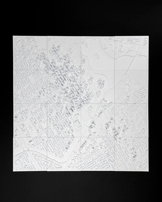 Ottowa 3D Skyline Dekorative minimalistische Wandkunst Ottawa Gemälde