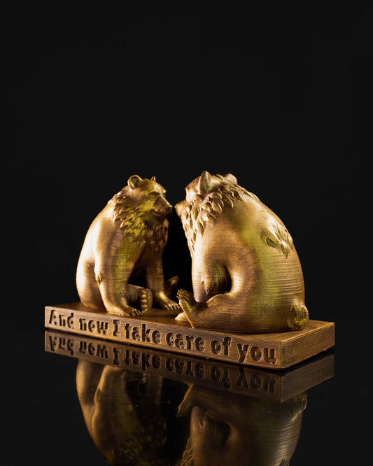 Bruder Bär Mama Bär und Papa Bär Baby Bär Duo Goldene dekorative Tischdekoration