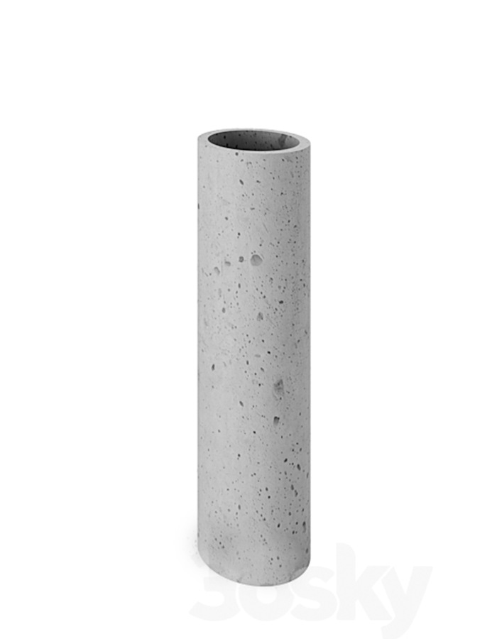 Beton Industrielle Zylindervase Groß 25 CM Hartplastik Dekobeton