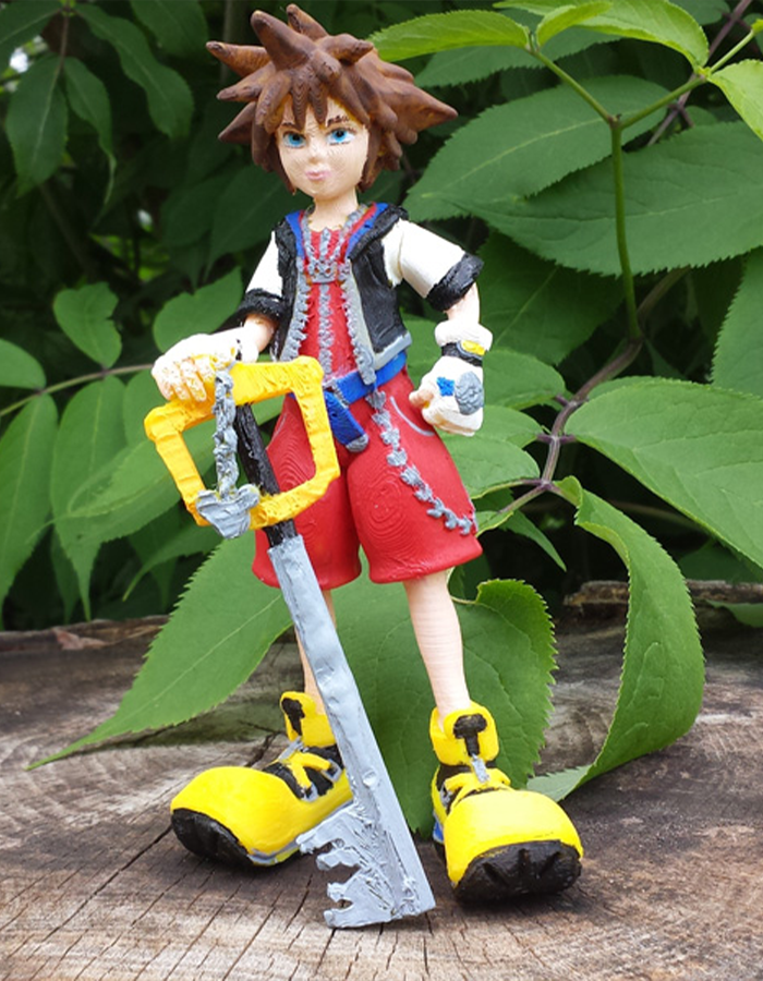 Kingdom Hearts Sora Bemalte Figur 13CM