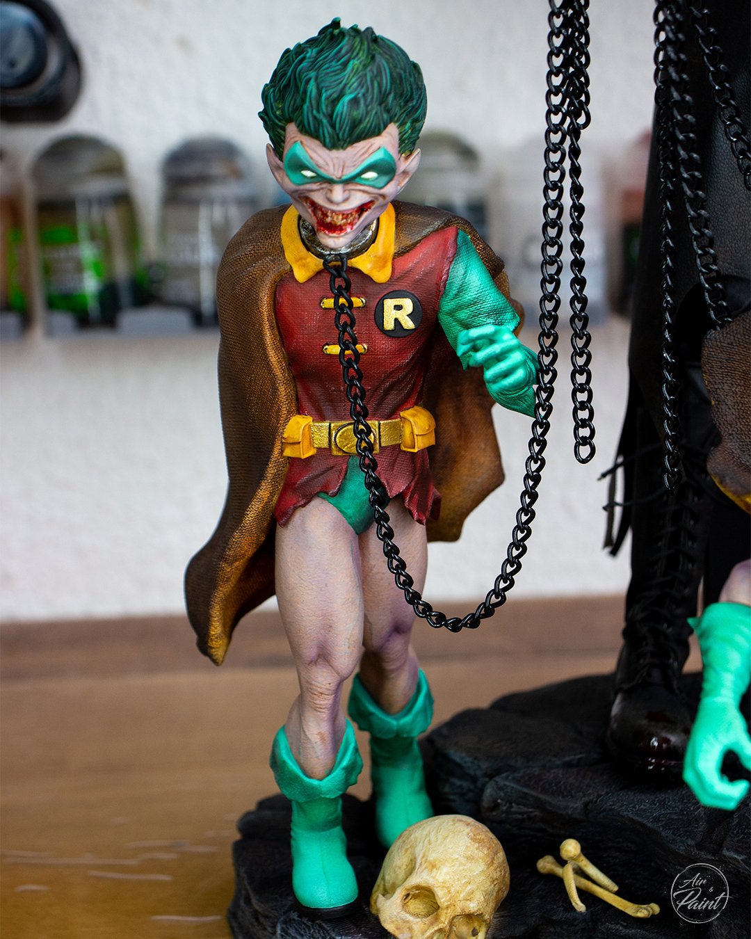 DC Batman Who Laughs Figur Batman Robin Figur Lachender Batman Figur 25CM Groß
