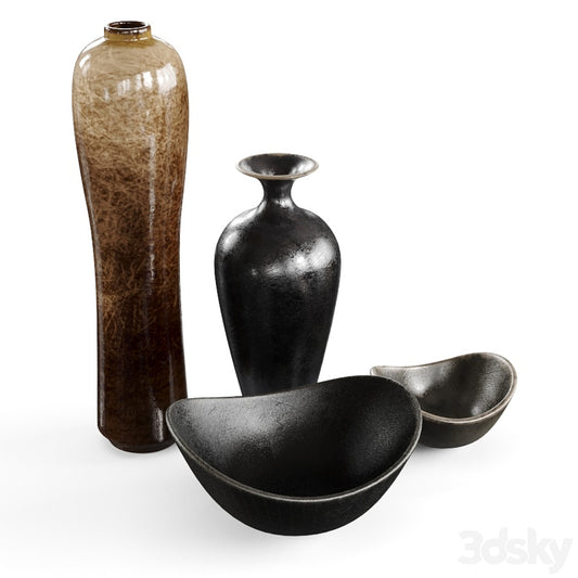 Somatic Modern Vase und Bootsdekoration, groß, 25 cm, dekorative Vase aus Hartplastik