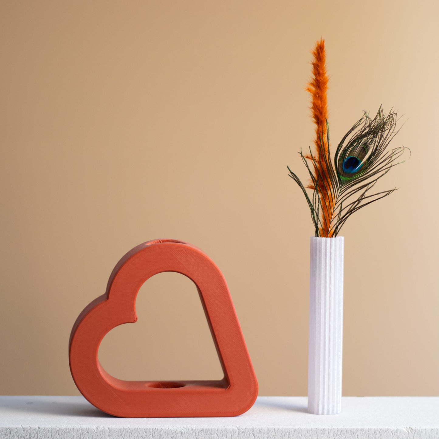 Skandinavische Vase mit Herz, Valentinstagsgeschenk Vase