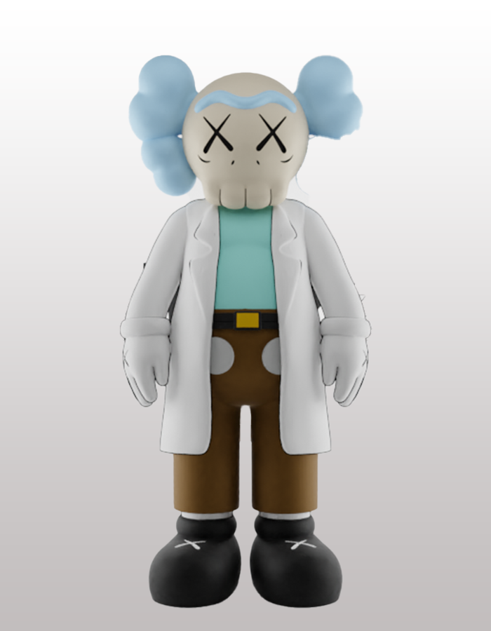 Kaws Rick and Morty Bemalte Figur Kaws Rick Figur Groß 20CM