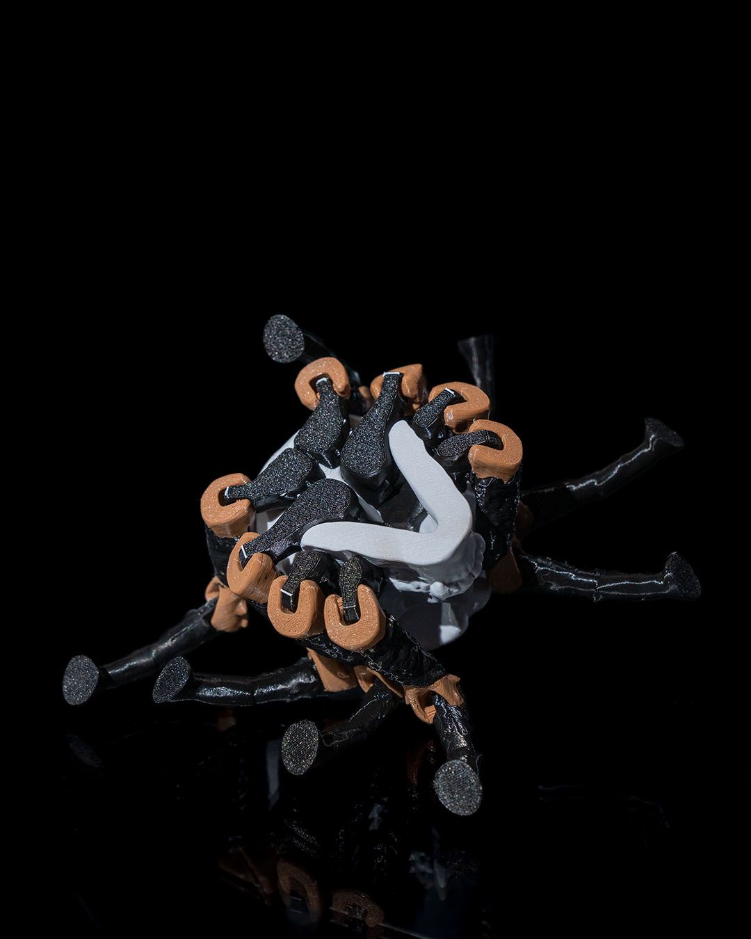 Halloween Totenkopf Spinne Bewegliches Spielzeug Tischdeko 7CM