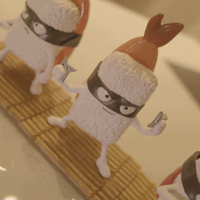 Japanischer Ninja-Sushi-Charakter Tunatello Makilangelo Desktop-Deko-Figur