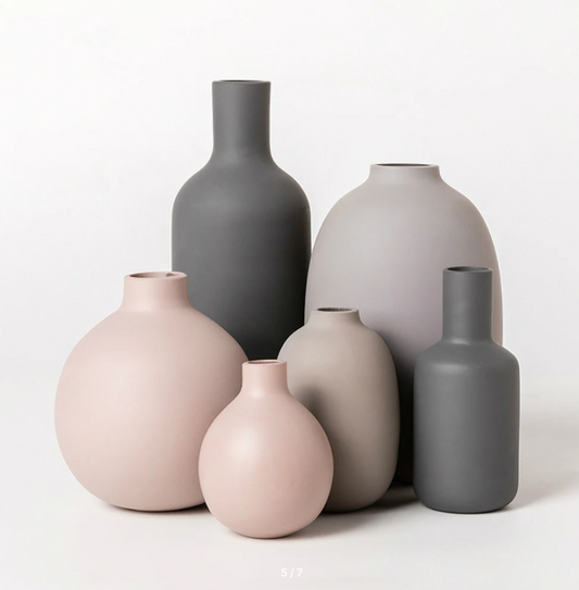 Camber Bombe Moderne Vase Groß 25 CM Hartplastik 6er-Set Dekorative Moderne Vase