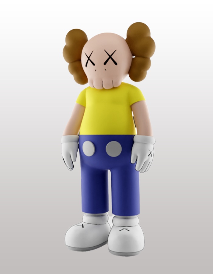 Kaws Rick and Morty Bemalte Figur Kaws Morty Figur Groß 20CM