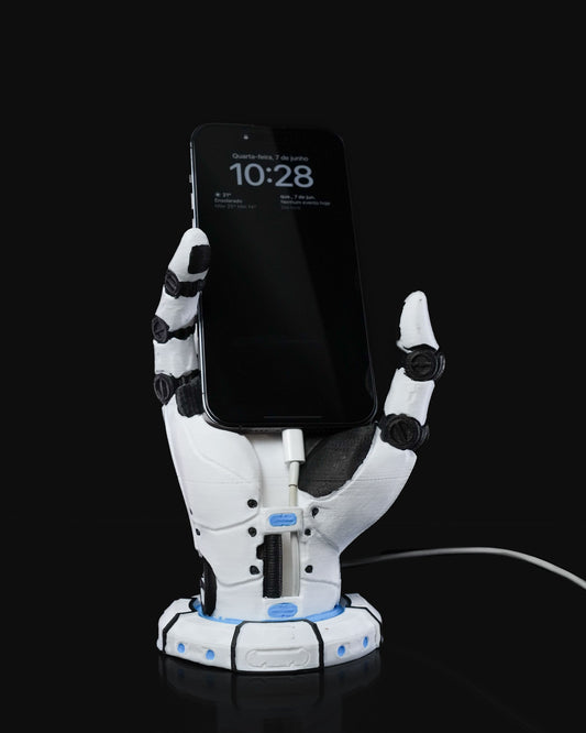 Robot El Figürlü Telefon Tutucu (Şarj Bölmeli) 19CM