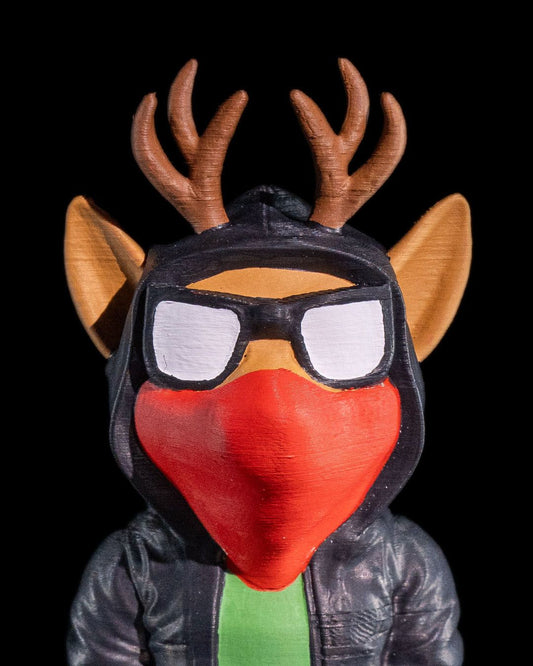 Rentier Objekt Weihnachtsdeko Gangster Rudolph Objekt 10CM