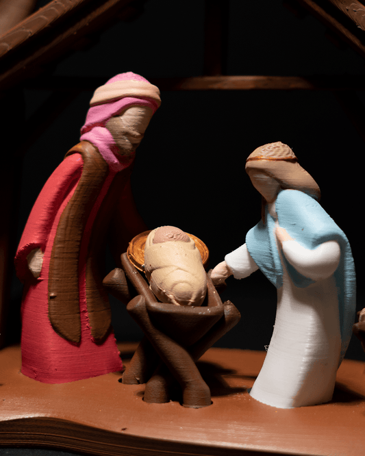 Weihnachtsdekoration Minimalistisches Krippenset
