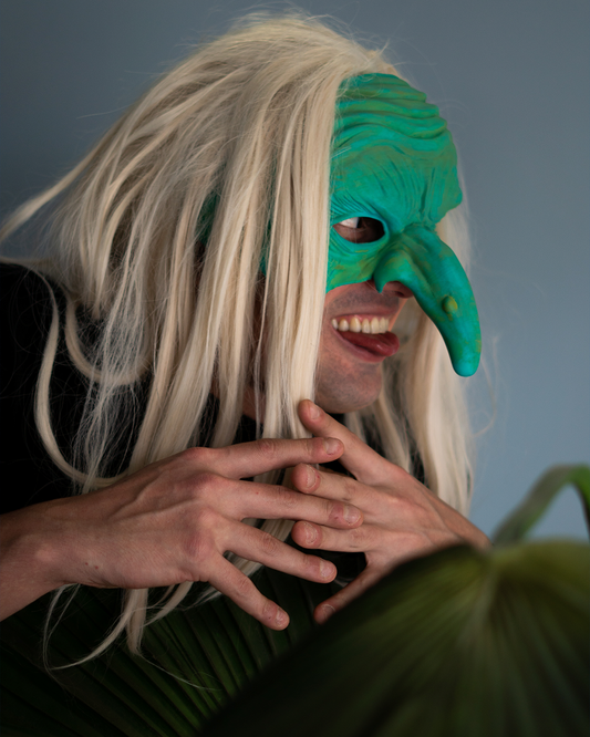 Halloween tragbare Hexenmaske Halloween Maske Halb-Hexenmaske