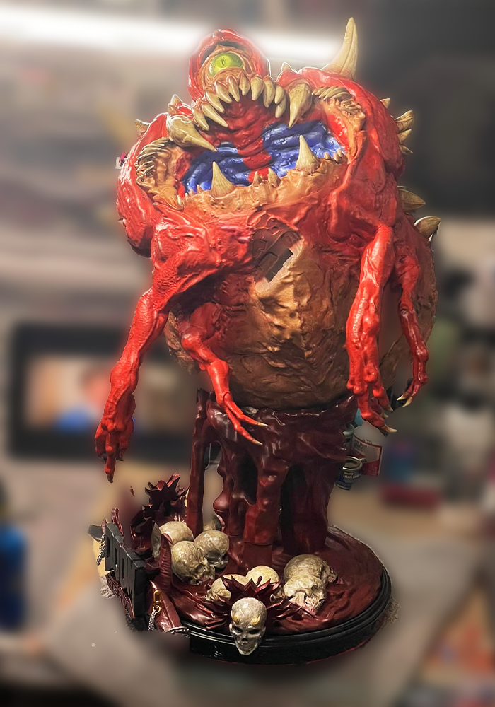Doom Slayer Figur Doomguy Objekt Doom Cacodemon Figur 65CM Riesen Größe