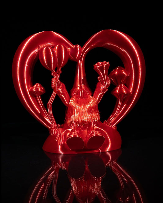 Romantik Sevgililer Günü Hediyesi Kalp Cüce Dekoratif Obje 18CM