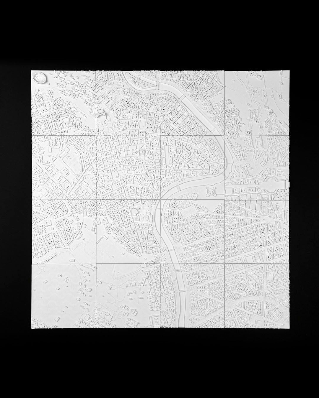Rom Dreidimensionale Stadt-Skyline Dekorative Wandtafel Großformat 60 CM