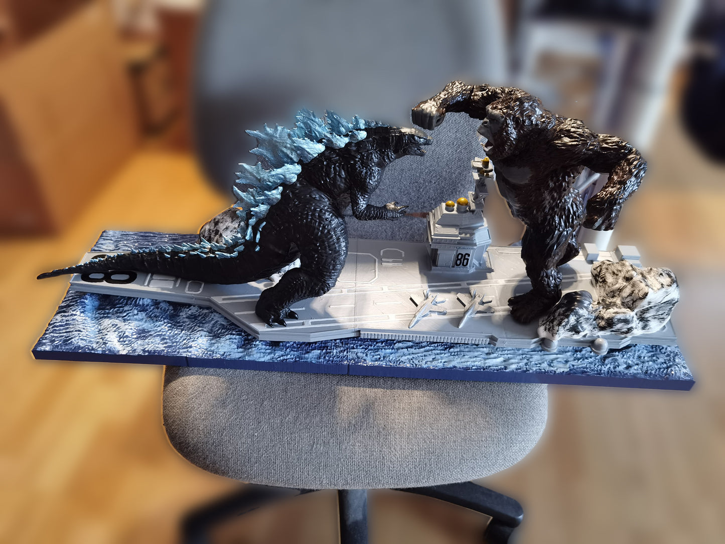 Godzilla vs. King Kong Figur Godzilla Desktop Dekoration großes Modell