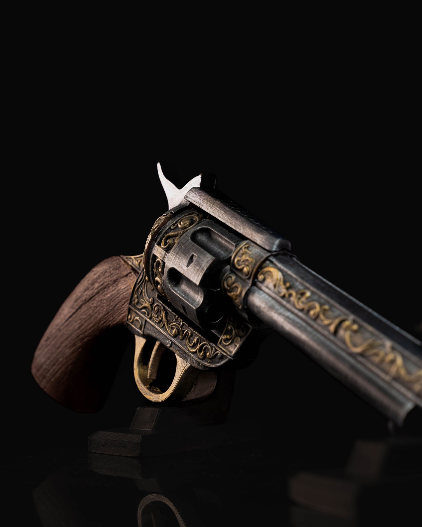 Texas Cowboy Revolver Western Pistole Cowboy Waffe mit Ständer Tischdekoration