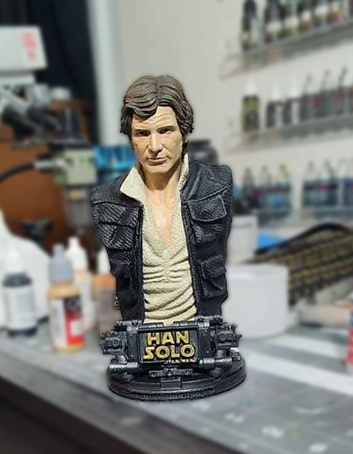Star Wars Han Solo Bemalte Büste 15CM