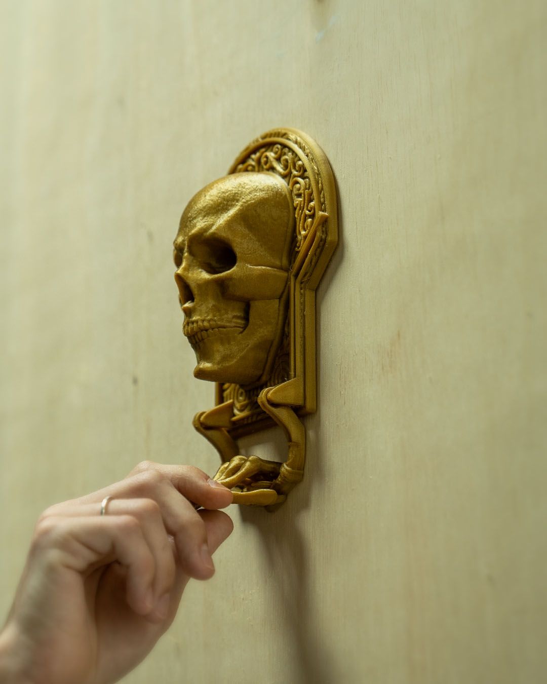 Totenkopf-Türklopfer, groß, 19 cm