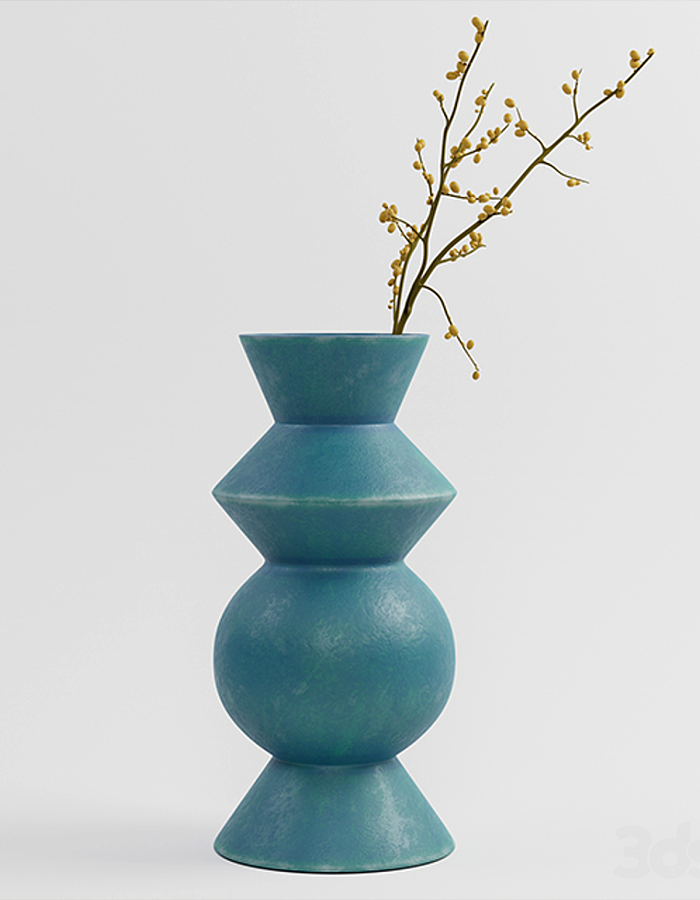 Zigzag Skandinavische Vase Groß 25 CM Dekorative Hartplastik Skandinavische Vase