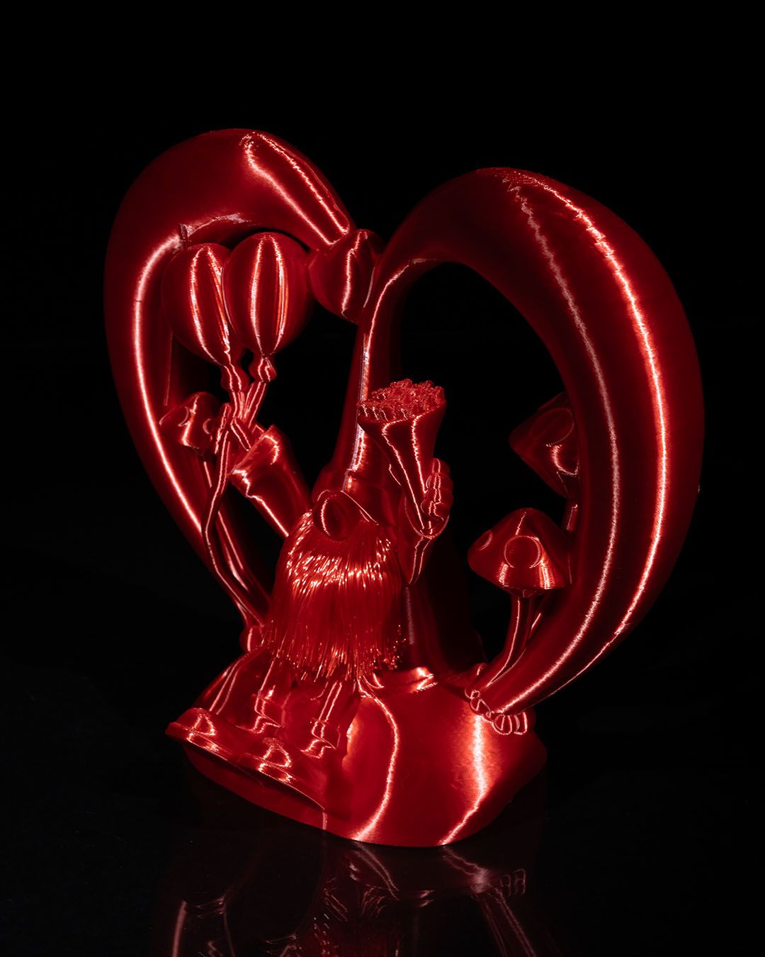 Romantisches Valentinstagsgeschenk Herz-Zwerg Dekorationsobjekt 18CM