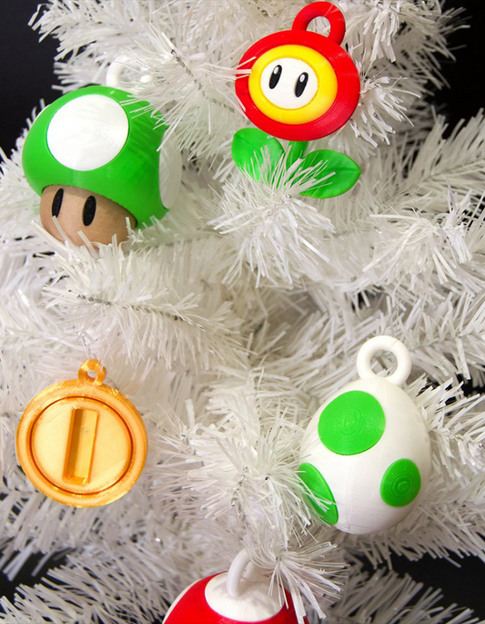 Super Mario Weihnachtsbaumschmuck-Set Super Mario Weihnachtsdeko 7-teilig