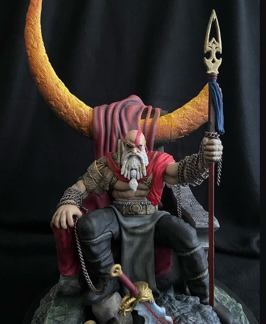 God of War Kratos Figür God of War Yaşlı Kratos Obje 25CM Büyük Boy