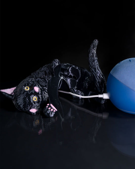 Kedi Yuvarlak Hoparlör Standı Büyük Boy 22CM