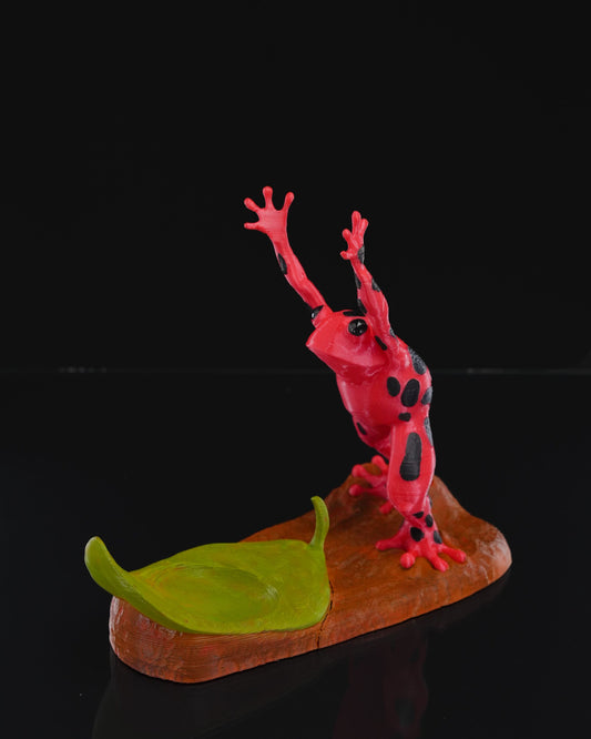 Dekoratif Benekli Kurbağa Figürlü Şarap Tutacağı Şaraplık