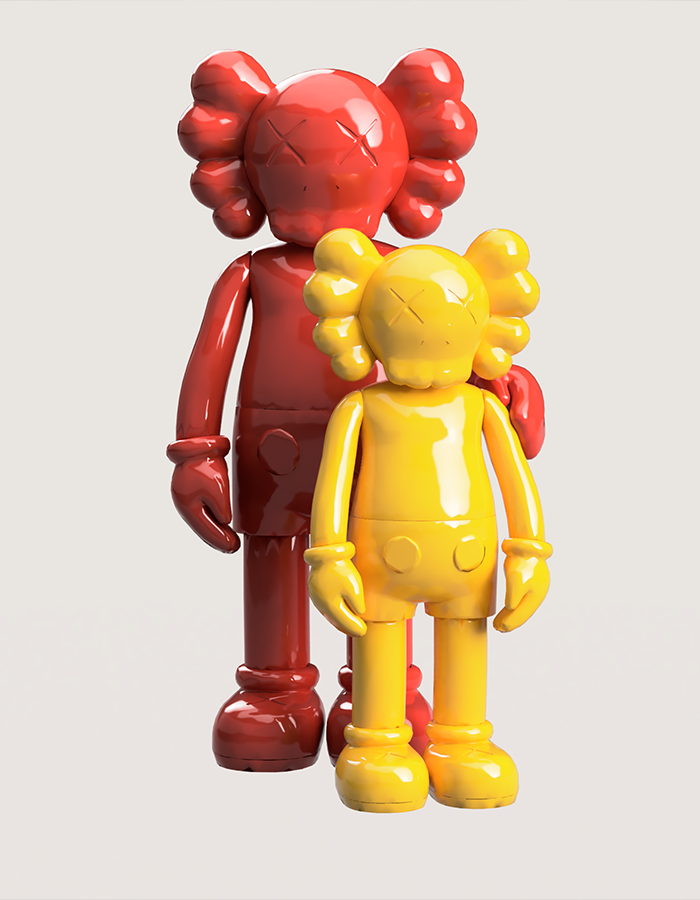 KAWS Doppelt bemalte Figur Groß 20CM