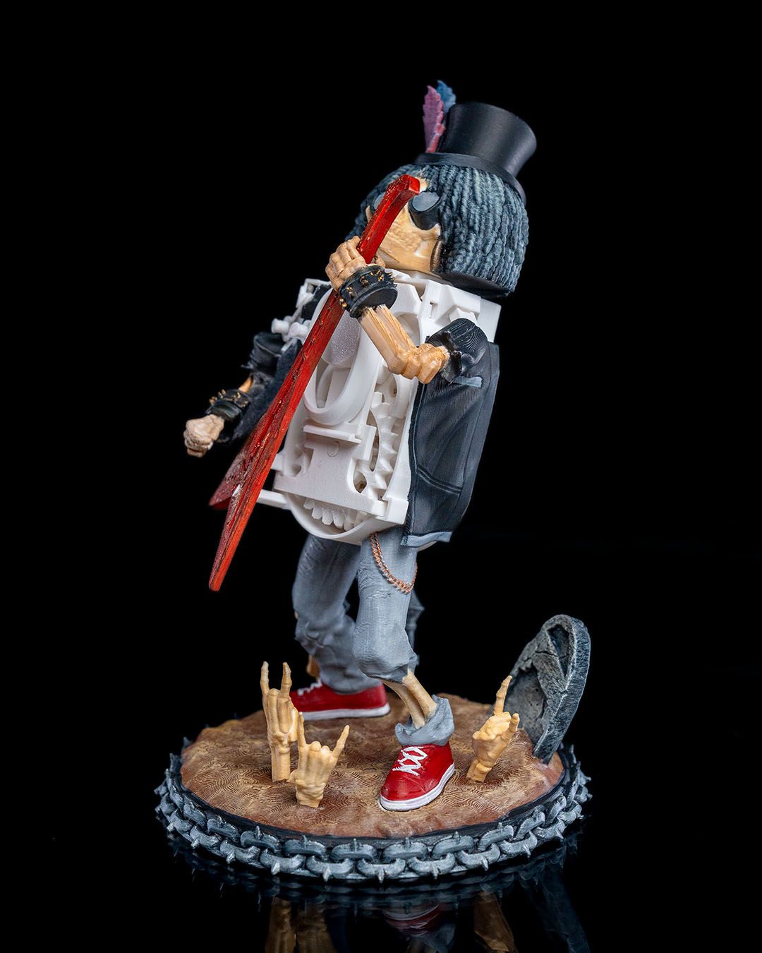 Mechaniker - Geschlitzte bemalte Figur 15 Cm