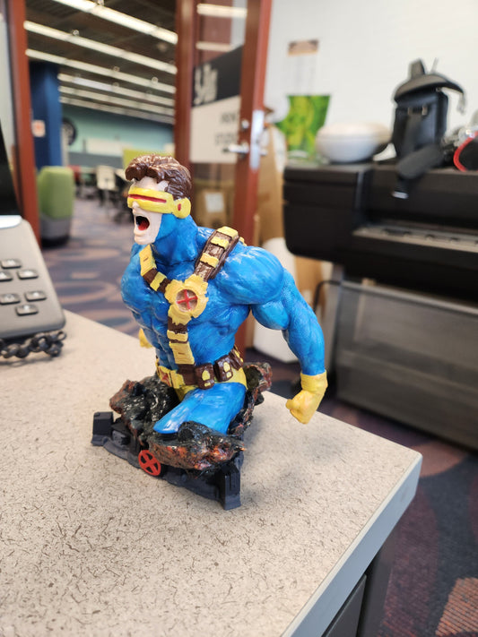 X-Men Cyclops Boyalı Büst Marvel Scott Summers Büst 13CM