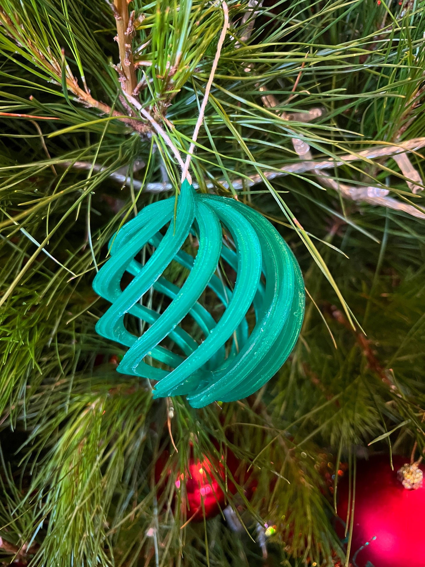 Spiralförmiger Weihnachtsbaumschmuck Weihnachtsbaumschmuck Kugel 13CM