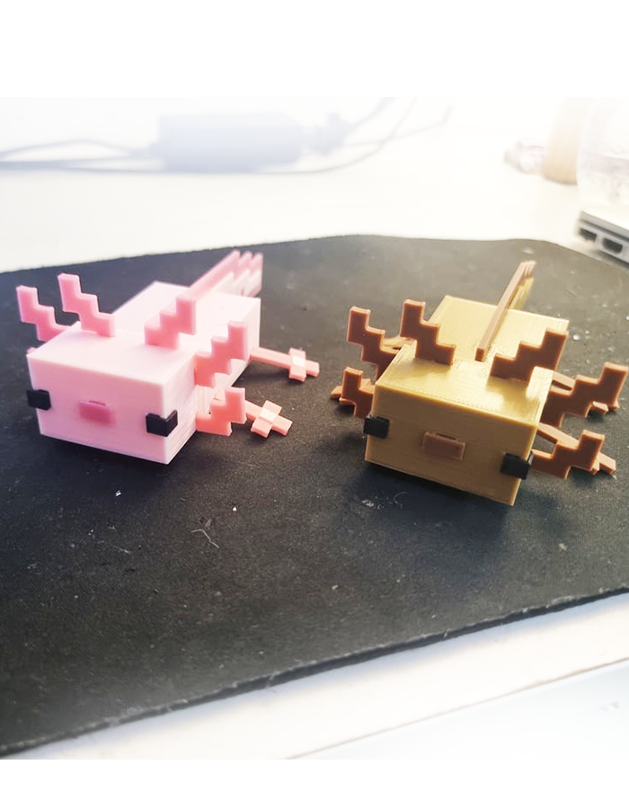 Minecraft Axolotl Bemalte Figur Minecraft Axolotl Objekt 15CM