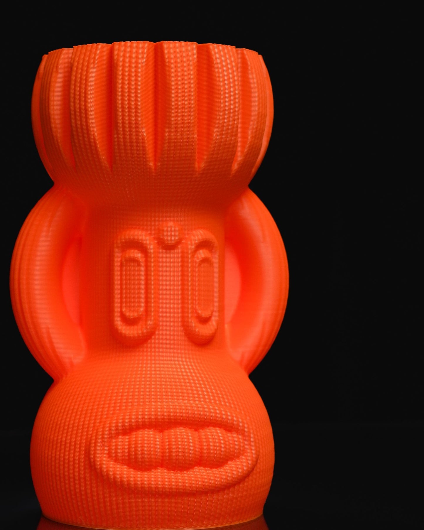 Tiki Dekorative orange Totemvase