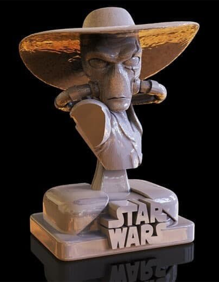 Star Wars Cad Bane Bemalte Büste Übergröße 20CM