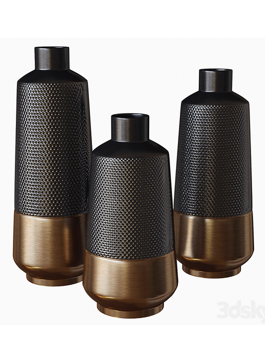 Novogratz Moderne Vase Groß 25 CM Dekorative Hartplastik Moderne Vase 3er-Set