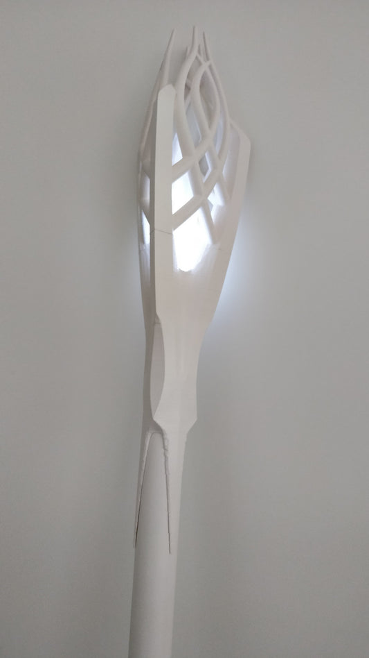 Der weiße Stab des Magiers Gandalf mit Licht 150 cm Herr der Ringe (Riesengröße)