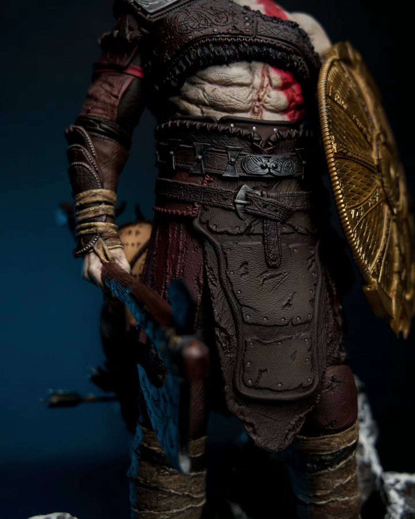 God of War Kratos und Mimir Nordische Ära Bemalte Figur 35 CM (MEGA GRÖSSE)