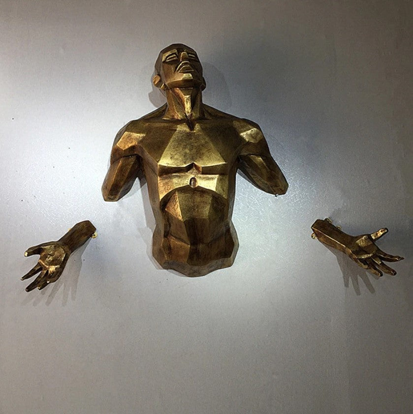 Moderne Adam Wanddekoration Skulptur Engel Mann Wand (Giga Riesenformat)