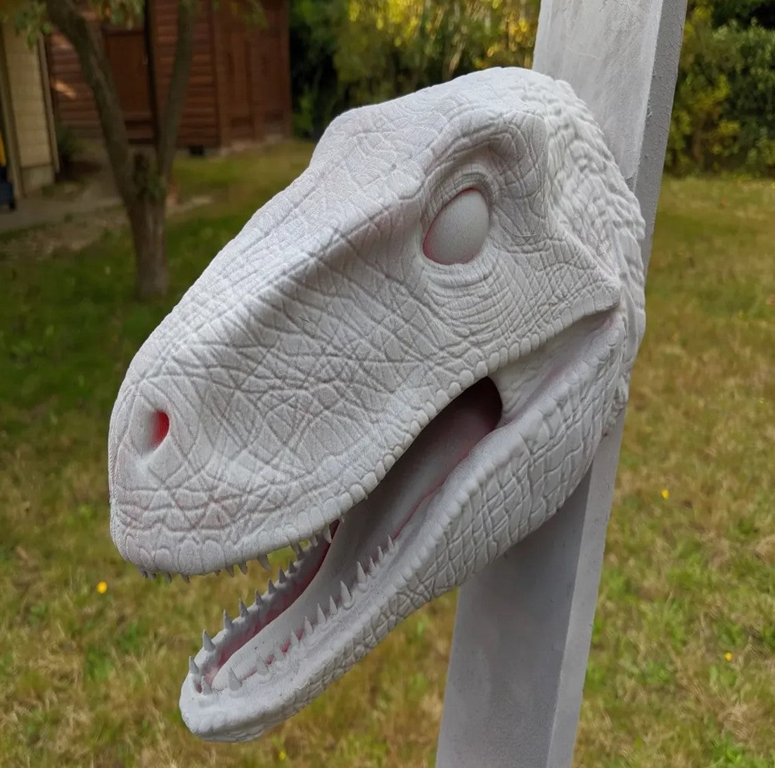 Dinosaurier-Raptorenkopf-Wandbüste, riesige Größe