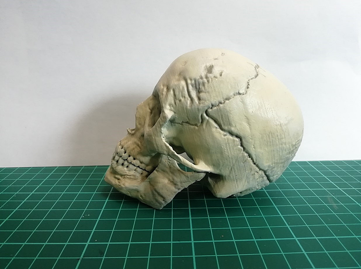 Menschlicher Totenkopf Figur 15 cm