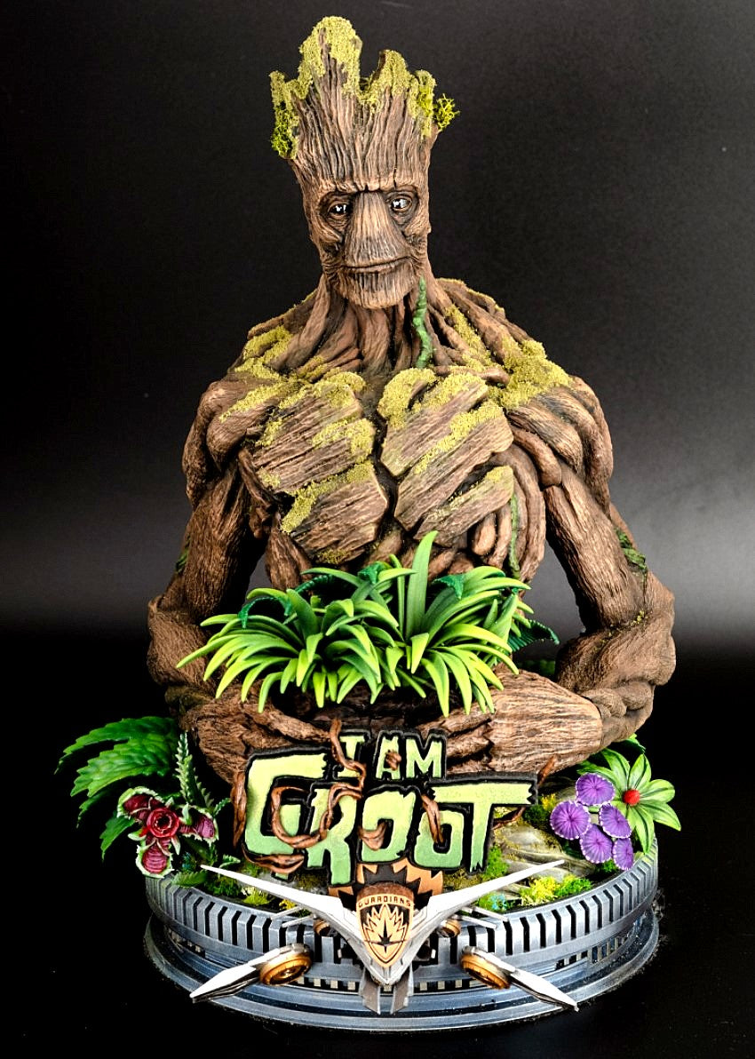 Ich bin Groot bemalte Figur 20 cm (große Größe)