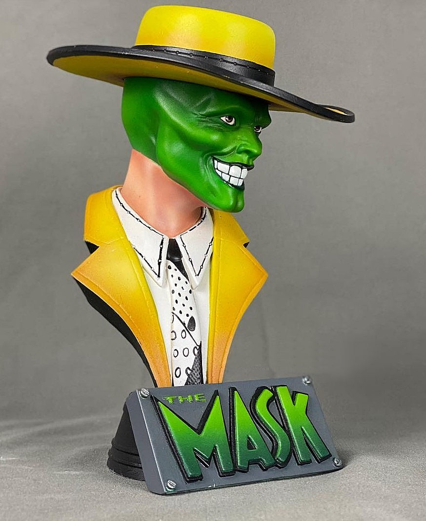 Maske Jim Carrey The Mask Bemalte Büste 15 Cm