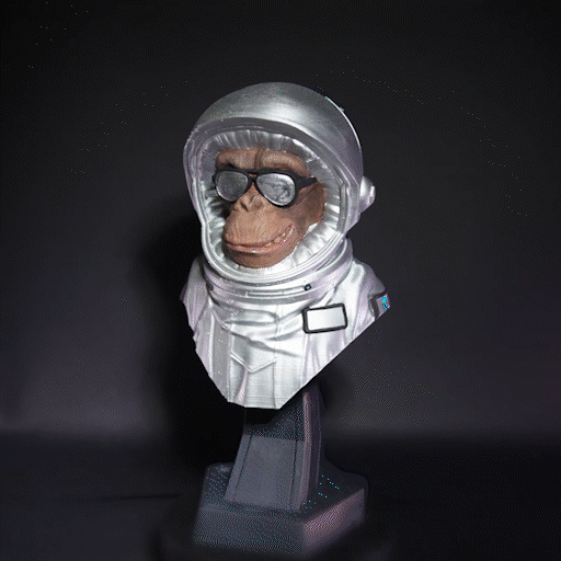 Astronautenaffe - Weltraum-Deko Tischdekoratives Objekt 15 cm